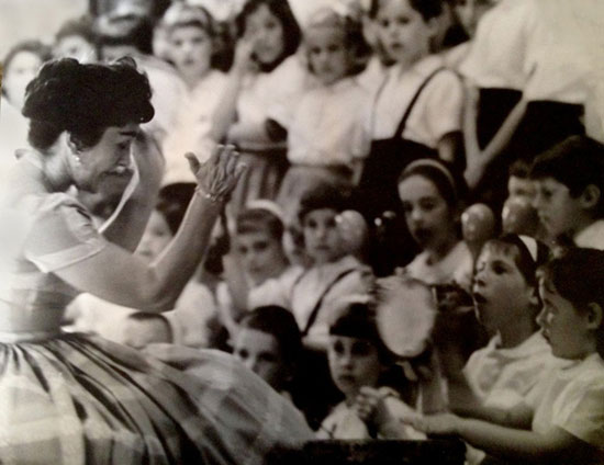 Ethel Jenkins Weinstein Conducting the Shule Children’s Chorus