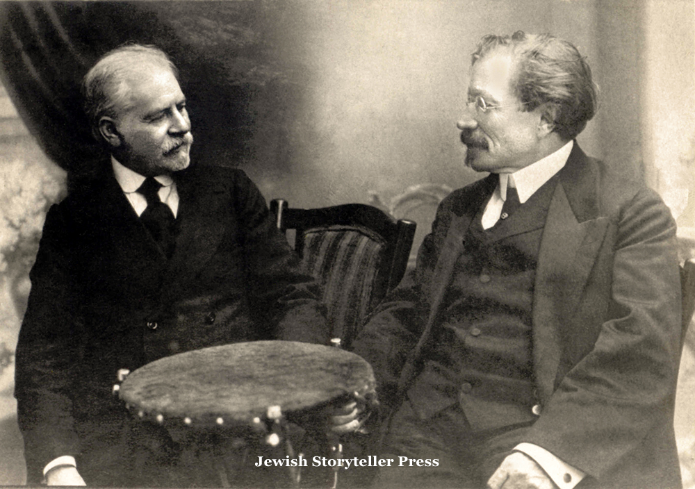 Jacob Dinezon Seated with Sholem Aleichem