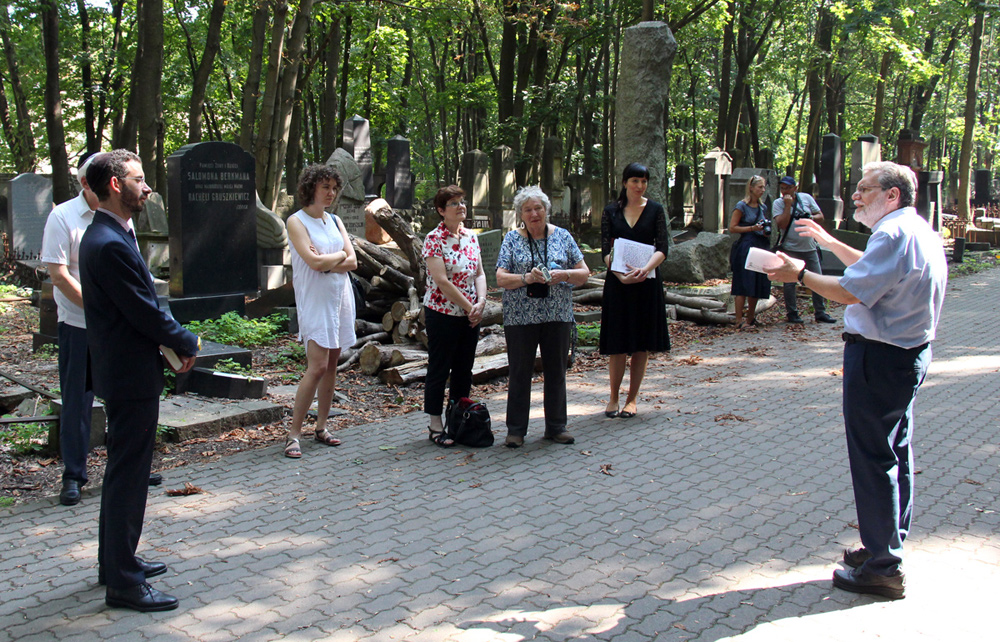 Scott Davis in front of Mausoleum to the Three Writers in Warsaw