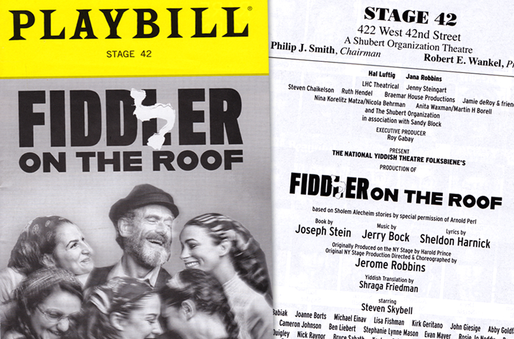 Yiddish Fiddler on the Room Program