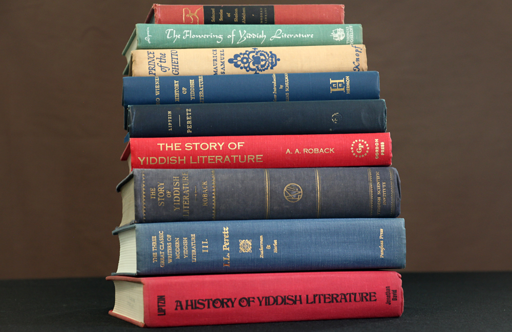 Stack of Yiddish Lit Books
